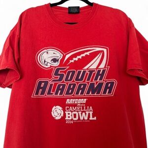 University of South Alabama Jaguars Camellia Bowl football t-shirt size large